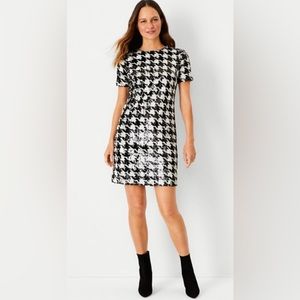 Sequins Houndstooth Dress Ann Taylor NOW OFFERING FREE SHIPPING